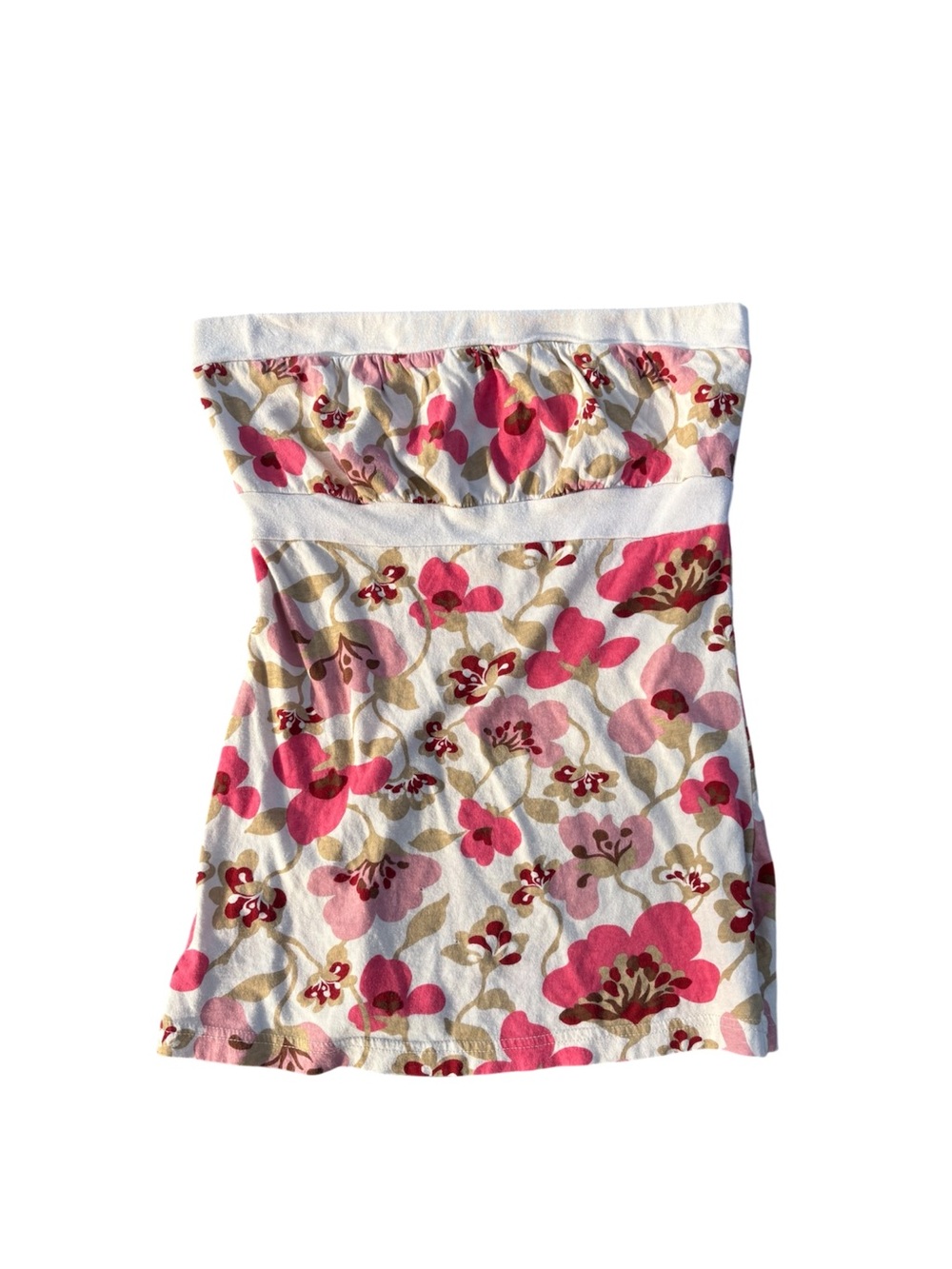Self Esteem Y2K Strapless Tube Top Pink Floral S